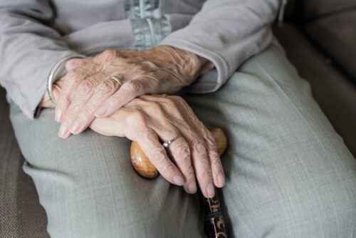 elderly hands concept
