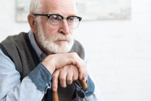 elderly man thinking